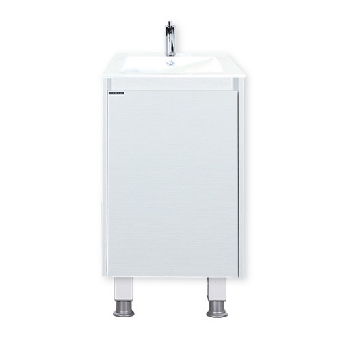 [하나바스] HB-401 심플 화이트 도기형 욕실 미니 세면대하부장