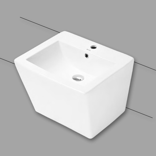 [IS] 500C 화장실 세면기 욕실 일체형 벽걸이 반다리 세면대