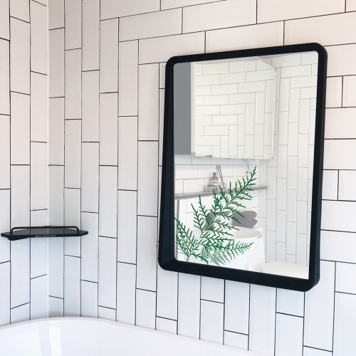 무광 블랙 사각 거울 화장대 현관 인테리어 욕실 거울