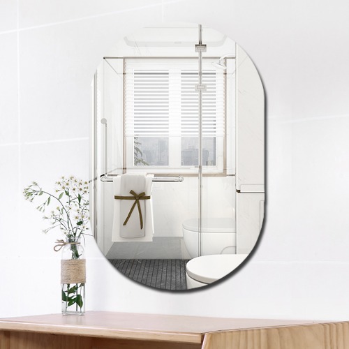 타원형거울 노프레임 민자 욕실 화장대 카페 인테리어 거울