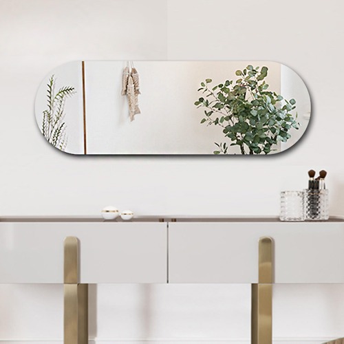 타원형 노프레임 전신 거울 1050mm 현관 화장대 욕실 거울